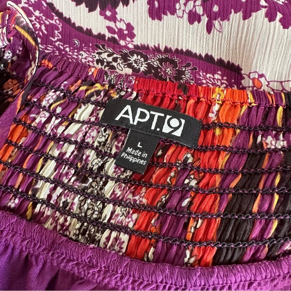 Apt. 9 Women's Fab Summer Sun Maxi Dress Boho Groovy Print Large - Picture 4 of 5